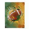 Rugby graffiti design Flannel printed blanket suitable for all seasons suitable for living room office sofa and travel 180x250CM