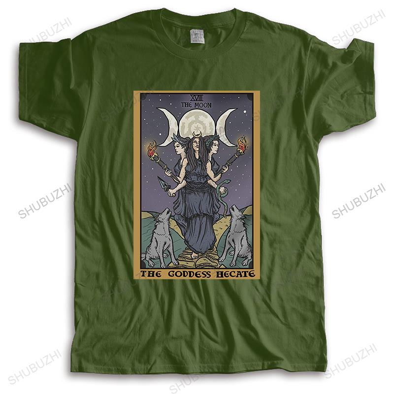 Homme t shirt Brand Clothing summer men t-shirt Triple Moon THE Goddess Hecate Witch New Cotton tee-shirt male streetwear tees