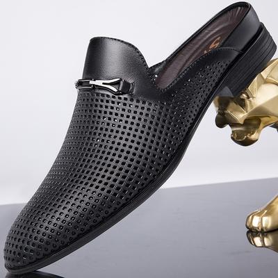 Mocassins en Cuir Véritable pour Hommes, Chaussons de Mode, Chaussures Penny Paresseuses, Sandales de Haute Qualité, Chaussures à Enfiler pour Hommes, Marque de Luxe, Demi-Pantoufles, Chaussures Décontractées