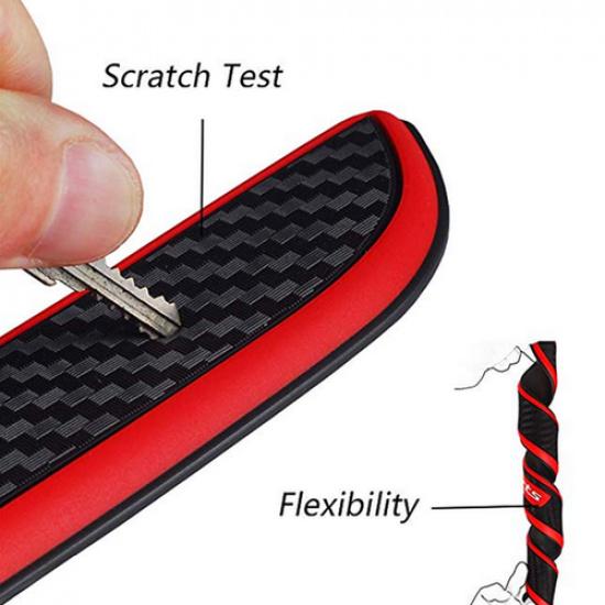 Car Door Sill Scuff Plate Cover Guard Protector Strip Rubber Anti-kick Scratch