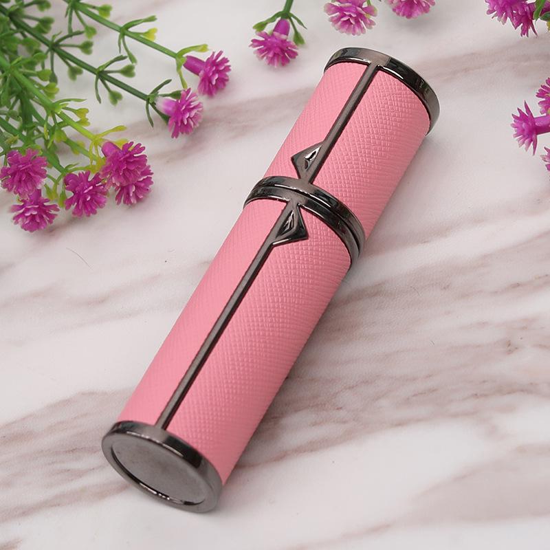 5ml High-End Leather Portable Perfume Refill Bottle with Bottom Filling Spray