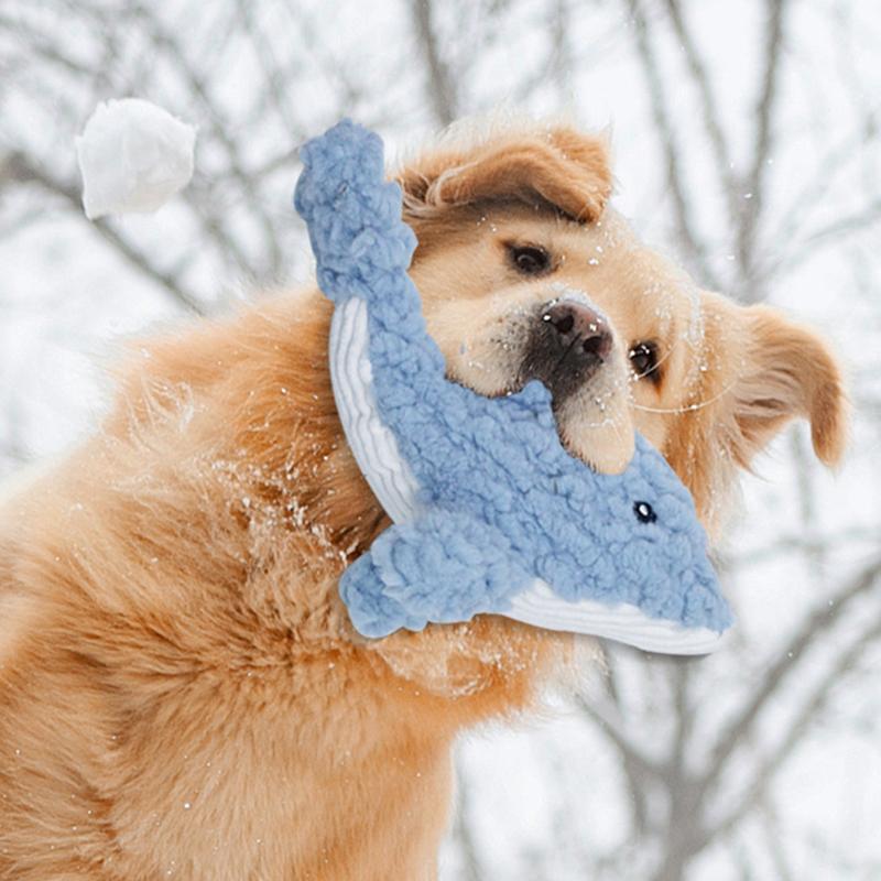 Pet Plush Toys Squeaky Sound Traning Animal Crocodile Teeth Grinding Chewing Bite Resistant Cute Cartoon Dog Toys Pet Supplies