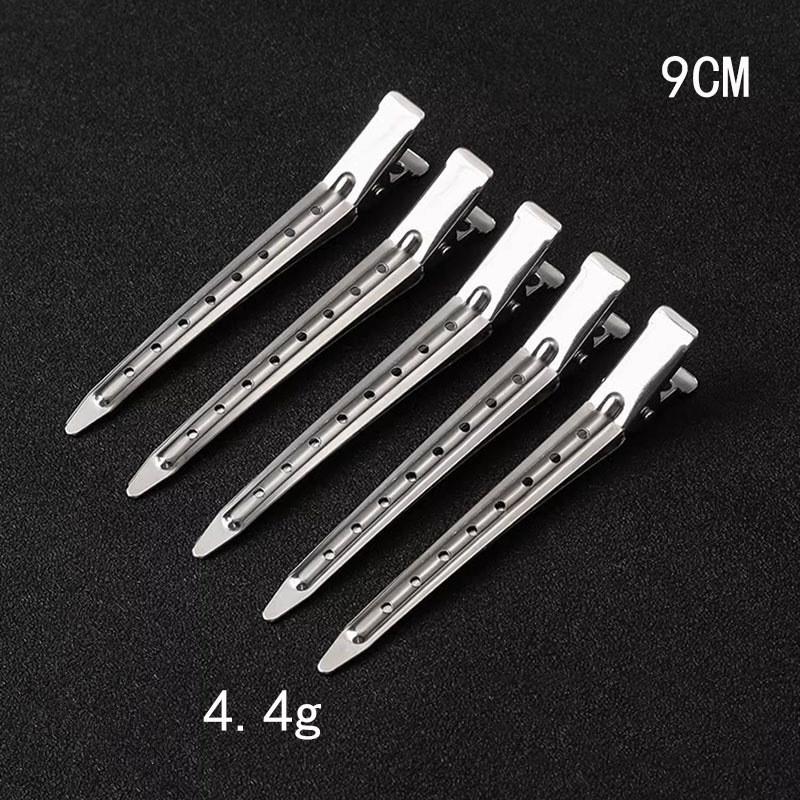 

10pcs Long Hair Clips Hair Make Up Bangs Hair Fixing Tools Hair Clip Stainless Steel Duckbill Clip Type For Barber Makeup