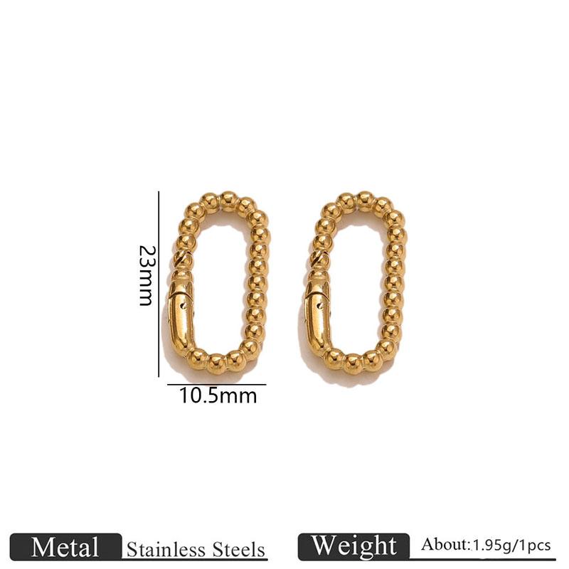 1Pcs Stainless Steel Clasps Gold Geometry Heart Round Ring Lobster Clasp Hook Connectors Diy Jewelry Making Supplies Accessories