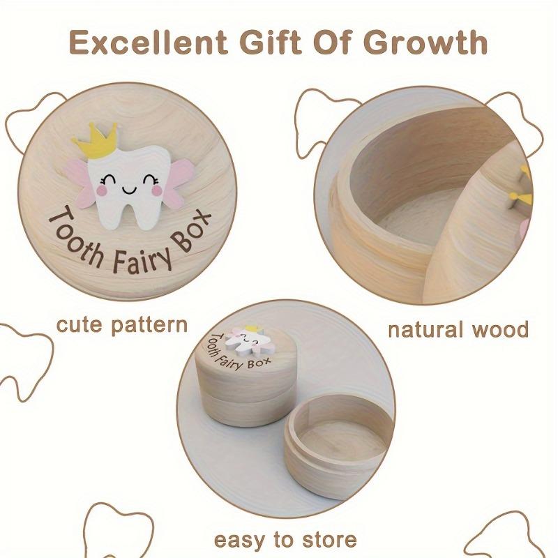 A Wooden Fairy Tooth Box, Designed for Storing Hair And Milk Teeth, Serves As a Keepsake, a Gift for Birth, And a Home Decoration
