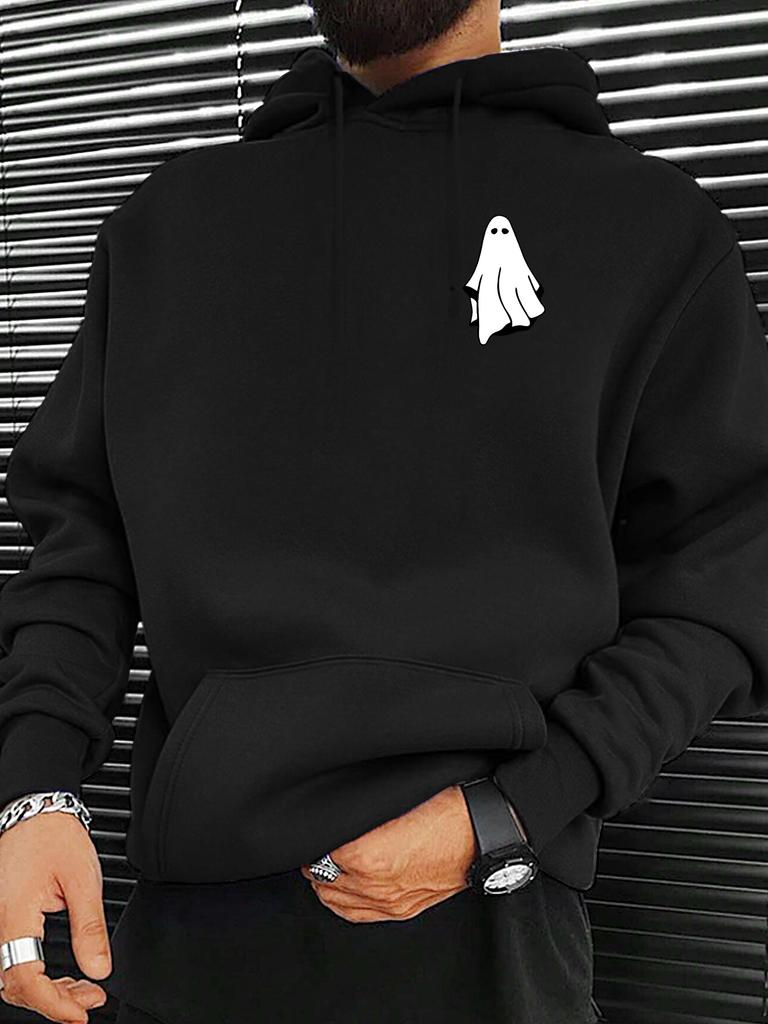 Geist, Grafikdruck, Herbst- und Winter-Hoodies aus reiner Baumwolle für Herren und Damen, Outdoor-Straßensporttraining, Marke Trend