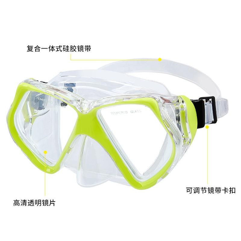 Adult Professional Anti-Fog Swimming Goggles HD Snorkeling Mask Large Frame Wide View Diving Eyewear