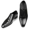 Fashion Fashion Casual Business Office Work Leather Shoes Men Brogue Oxford Shoe High Quality Man Comfortable Dress Wedding Party Shoes