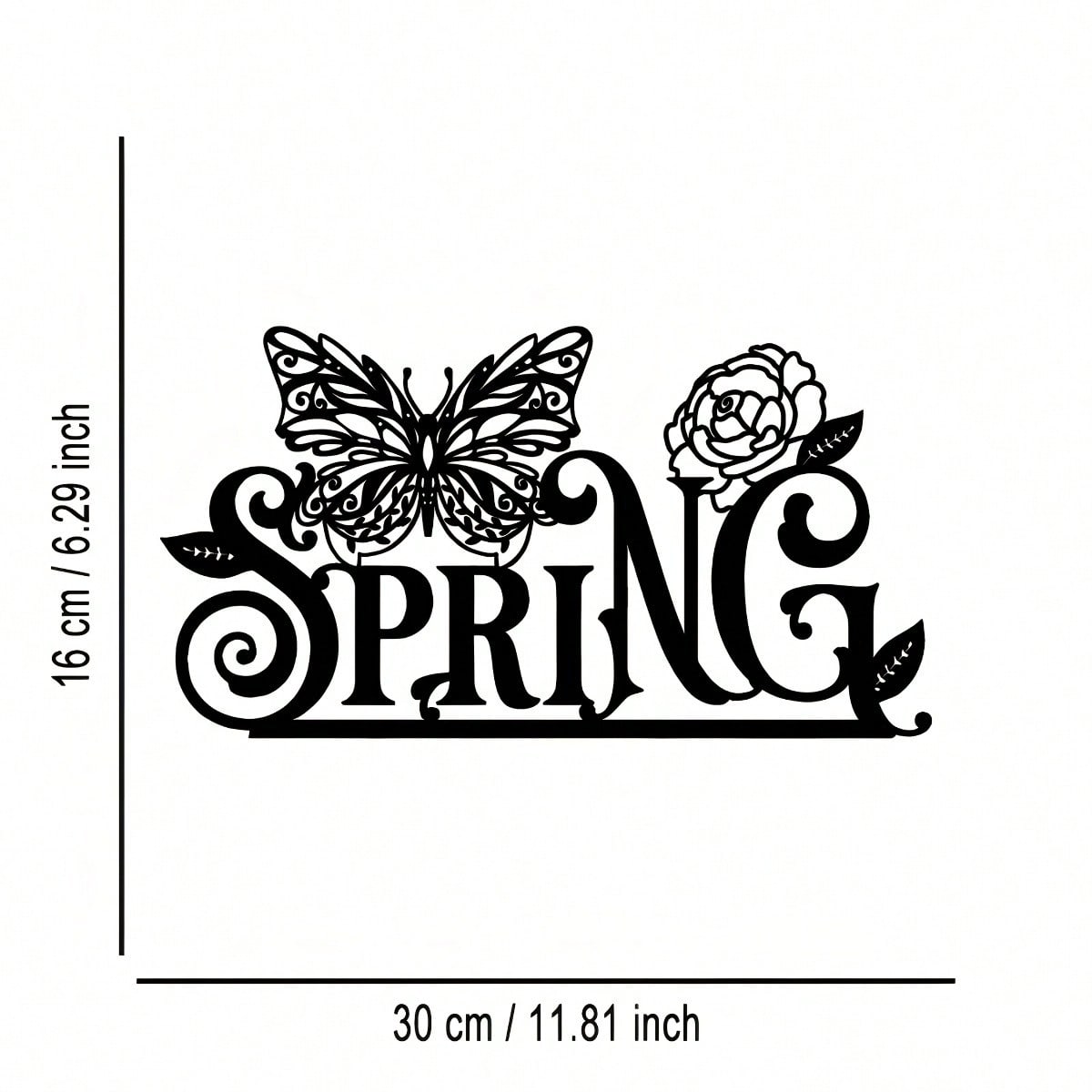 Spring Themed Metal Wall Art Plaque Handcrafted Elegant Home Office Decor Gift