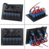 Waterproof 6 Gang Switches Panel with Digital Voltmeter Marine Vehicle Switches