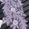 Multi-color Handmade Beads Lace Embroidery Flower Mirrored Flowers Wedding Dress Fabric Floral Design Mesh Lace
