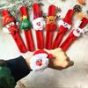 6pcs Christmas Clap Bracelets Xmas Slap Bands Santa Claus Snowman Reindeer Bear Xmas Decorations Party Favors Gifts