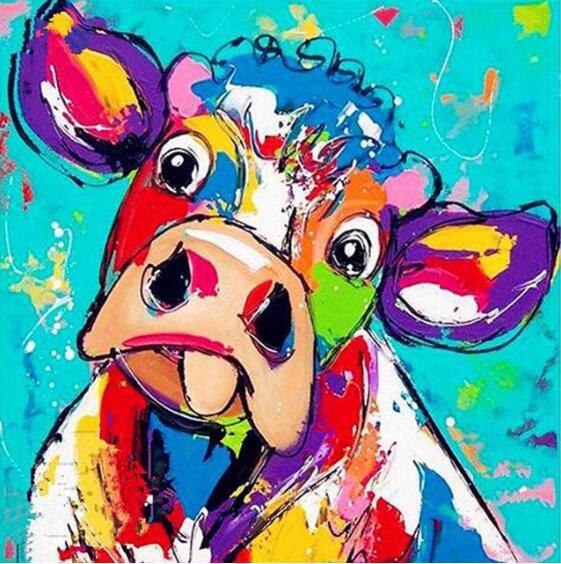 5d Diamond Painting Color Cow Chicken Ostrich Butterfly Picture Full Diamond Rhinestone Embroidery