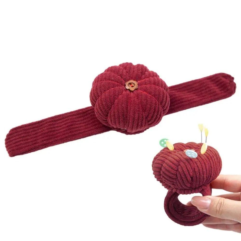 Sewing Tool Needle Cushion Pumpkin Shaped Needle Pillow Cute Wrist Pin Cushion  Household