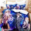 Anime Charlotte Bedding Set Single Twin Full Queen King Size Bed Set Aldult Kid Bedroom Duvetcover Set Kawaii Bed Sheet Set