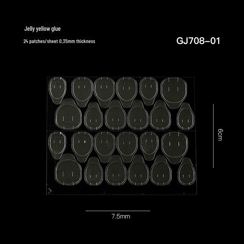 

Желтые супер липкие прозрачные желейные наклейки для ногтей для детей, долговечные элементы нейл-арта. Small size (5 pieces)