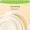 Degradable 600ml Round Disposable Takeaway Containers (300 Sets)