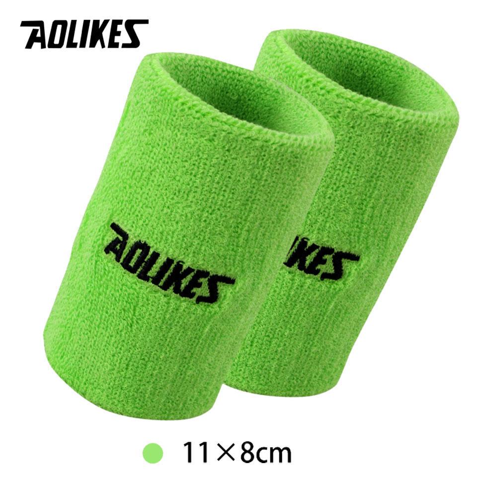 Aolikes Wrist Sweatband Tennis Sport Wristband Volleyball Gym Wrist Brace Support Sweat Band Towel Bracelet Protector 8 /11Cm
