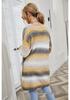 Cardigan en maille arc-en-ciel Hiver 2026 Grande Taille pour Femme