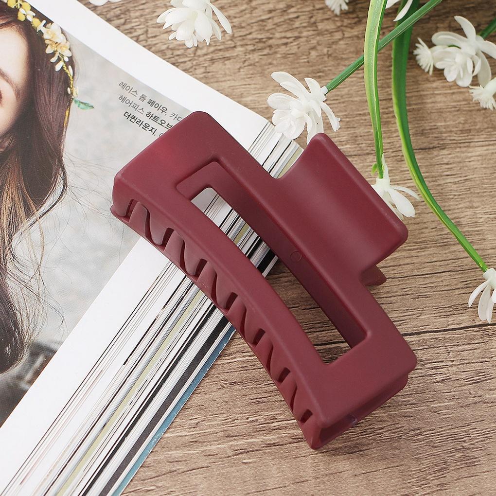 Women's Matte Square Hair Clip (wine) Updo Hair Clip