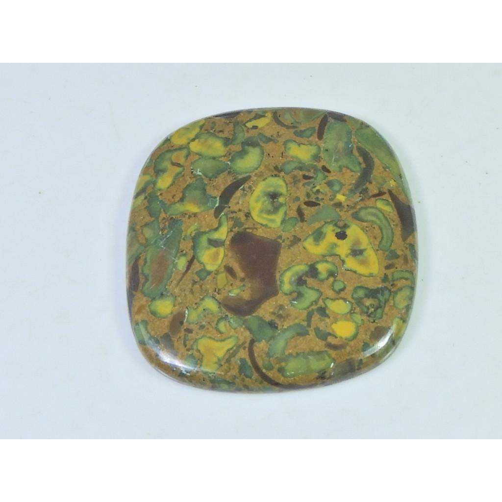 38X42X05MM Natural Fruit Jasper Cushion Cabochon Loose Gemstone 74Cts. B-342