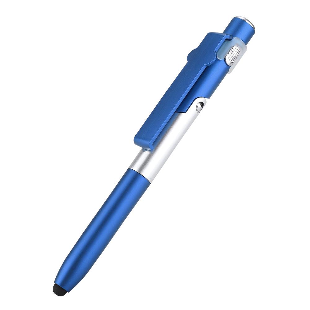 4 In 1 Touch Screen Capacitive Ballpoint Pens With LED Light For Tablet(Blue)