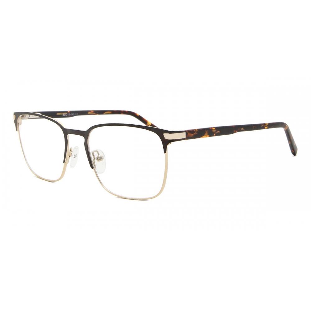 Full Rim Square Dark Brown Gold Smartbuy Collection Khel 917f Fashion Unisex Eyeglasses