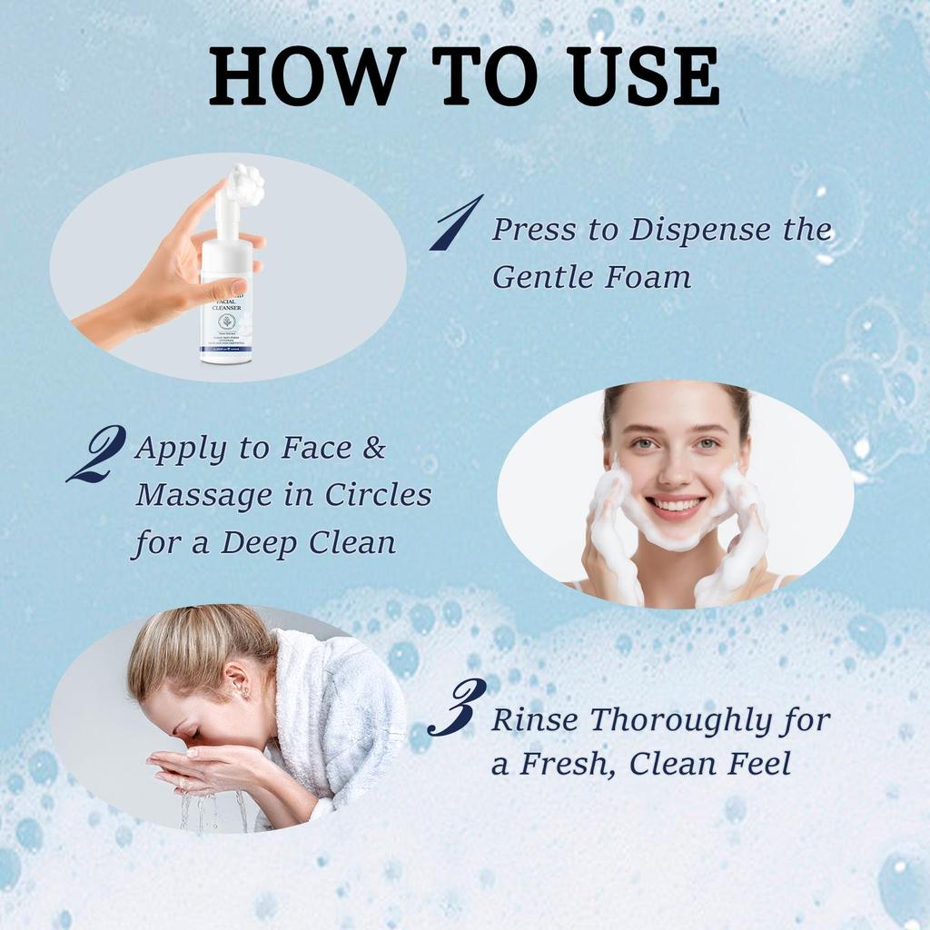 Amino Acid Facial Cleanser-Locks In Moisture For Soft, Supple Skin-Nourishes And Revitalizes For A Healthy Glow-Suitable For All Skin Types, 100ml