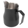 Milk Pitcher Cup 304 Stainless Steel Spout Mouth Scale Coffee Latte Pitcher Cup for Work Office Matte Black 350ml