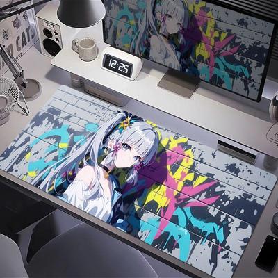Anime krása street graffiti podložka pod myš, vhodná pro e-sport, kancelářské a stolní použití.
