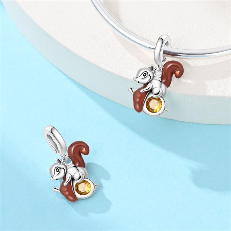 Original Copper Romantic Rose Flower House Camera Love Charms Beads Pendant For Bracelet Fine Diy Jewelry Gifts