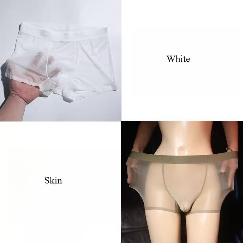 1/2Pcs Sexy Men'S Ultra-Thin Modal Panties Fully Exposed See-Through Transparent Boxers Comfortable Breathable Men'S Shorts