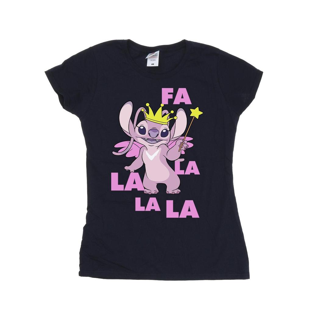 Disney Womens/Ladies Lilo & Stitch Angel Fa La La Cotton T-Shirt
