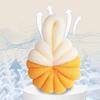 Pumpkin Shape Bath Ball Large Two Tone Minimalist Super Soft Foaming Exfoliating Sponge for Bathroom and Shower