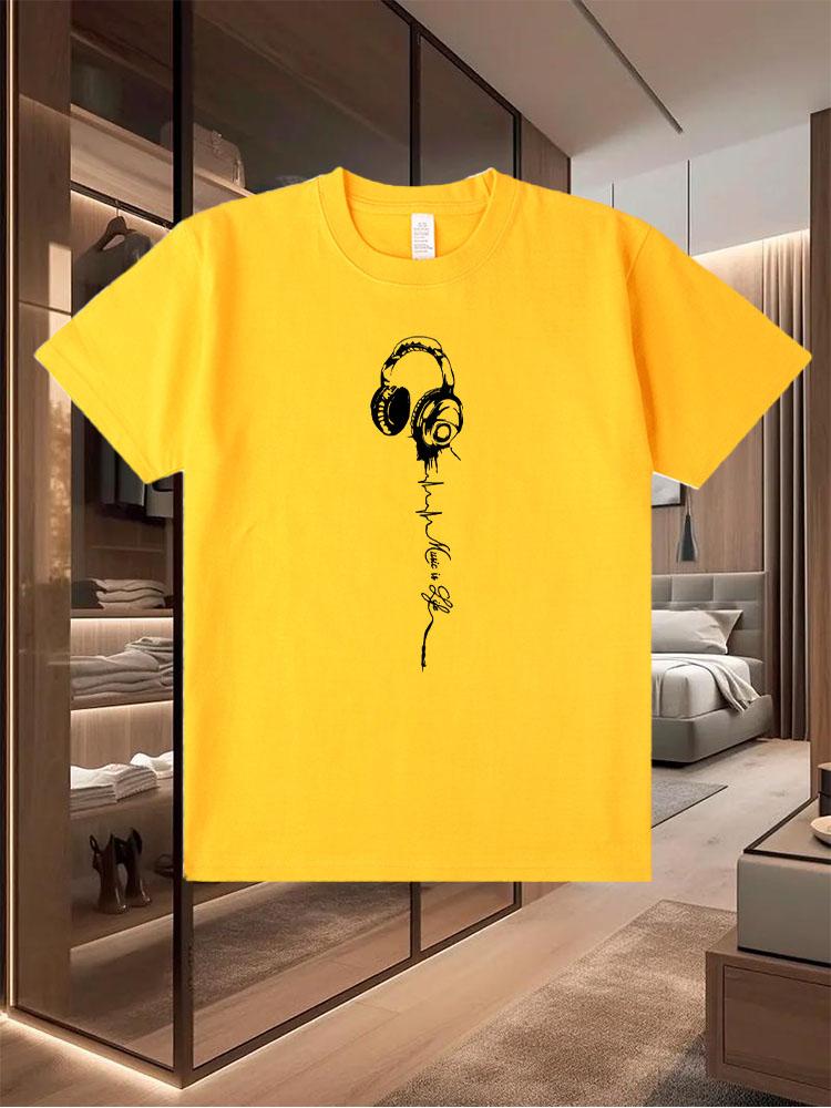 Pure Cotton 2025 New Men's T - Shirts  Fashionable and Relaxed Summer Tops