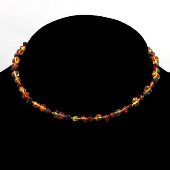 Retro Dámský přírodní jantarový korálkový náhrdelník Ručně vyráběný dárek ke Dni matek