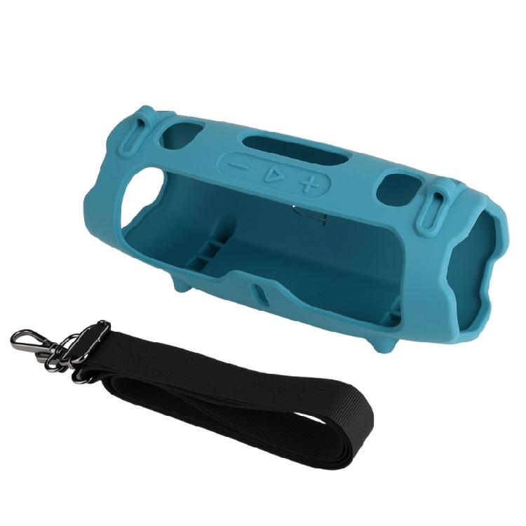 

Portable Silicone Case Carrying Storage Bag with Shoulder Straps for Charge 6 Speakers for Travel Home Office синій