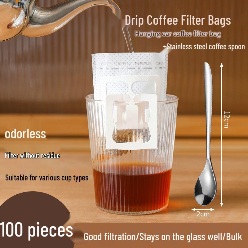 Portable Disposable Drip Coffee Filters - Hand Pour Drip-Style Filter Bags