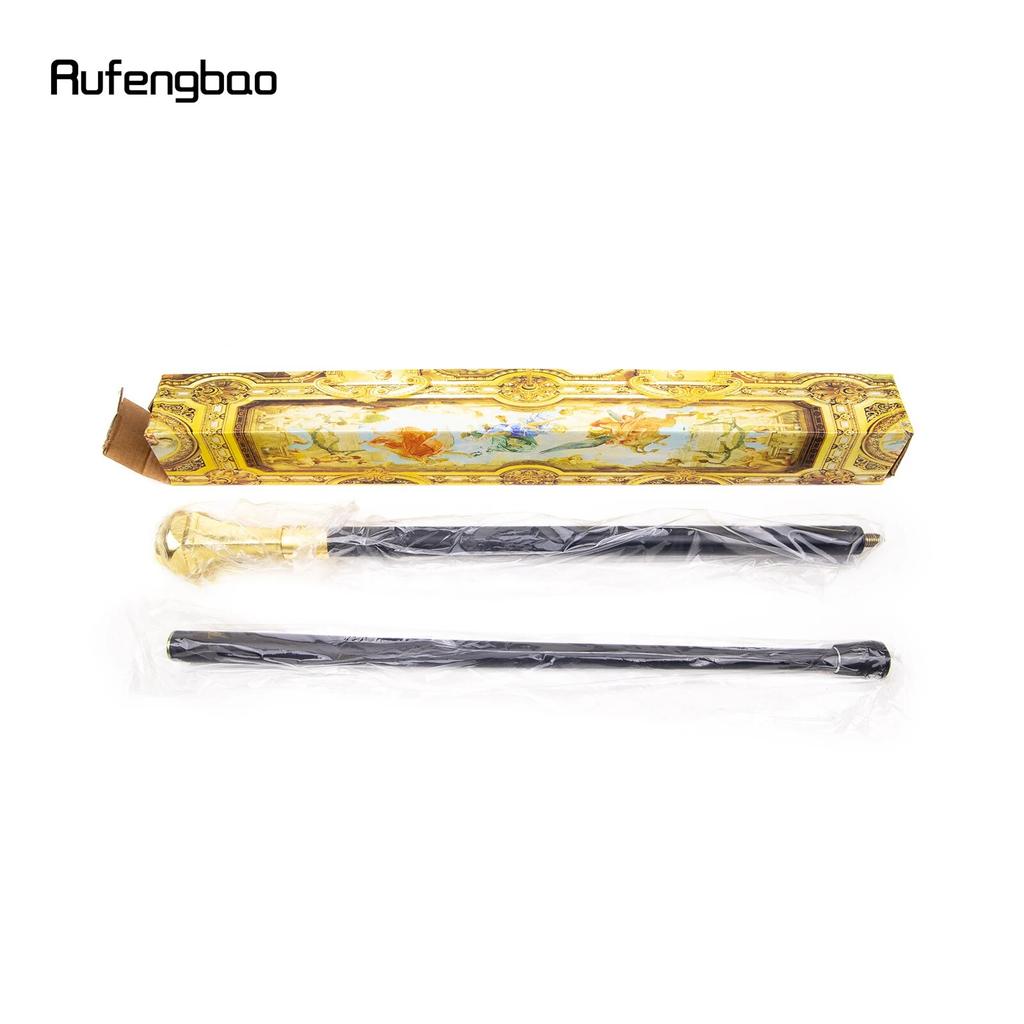 Golden Eagle Luxus-Gehstock mit rundem Griff, modischer Gehstock für Party, dekorativer Gehstock, eleganter Spazierstock mit Crosier-Knopf, 93 cm