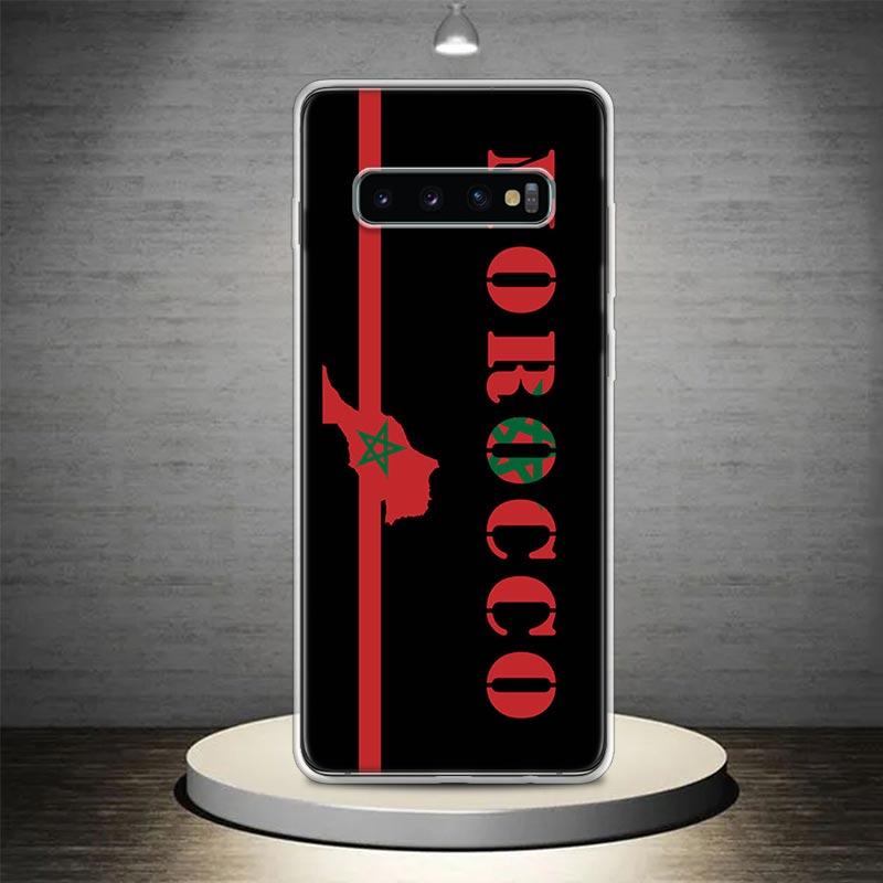 Morocco Flag Phone Case Shell for Samsung Galaxy S22 S23 S24 S25 Ultra S21 FE S20 Plus S10 + S25Edge Soft Pattern Coque Samsung