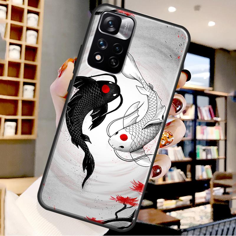 Japanese Koi Case For Xiaomi Redmi Note 12 11 10 9 8 Pro Note 12S 11S 10S 9S Cover For Redmi 9 10 12 C