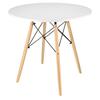 Modern Scandinavian White Round Table For Living Room Dining Room Kitchen