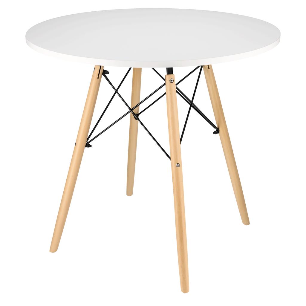 Modern Scandinavian White Round Table For Living Room Dining Room Kitchen