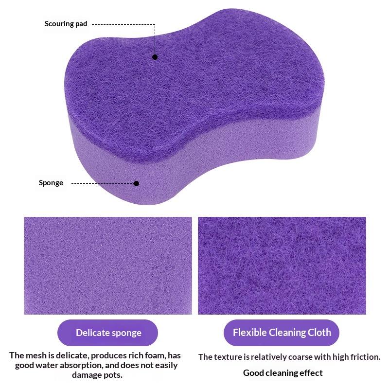 5 PCS Heavy Duty Dishwashing Scrub Sponges Non-Scratch Multi Use for Kitchen Bathroom Wall Tile Cleaning