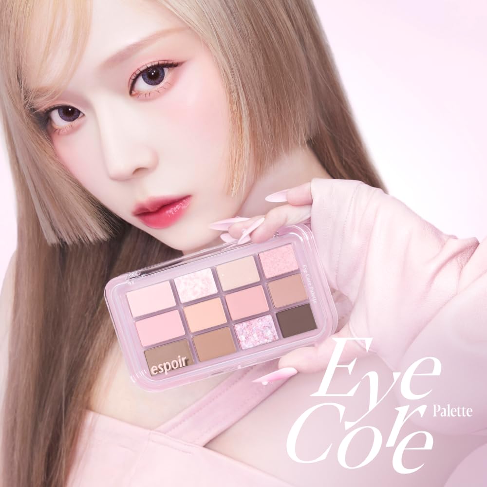Espoir Eyeshadow Palette Pink Oat Eyeshadow Palette for Cool Tones and Deep Strawberry Makeup for Complete Your Makeup Look In One Perfect As a or