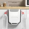 Wall-Mounted Foldable Kitchen Trash Bin with Cabinet Hook