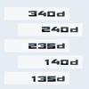 New Glossy Black 3D Letters Numbers M340d M240d M235d M140d M135d Emblem for BMW F30 F31 F35 F40 F46 G42 G20 Car Trunk Sticker