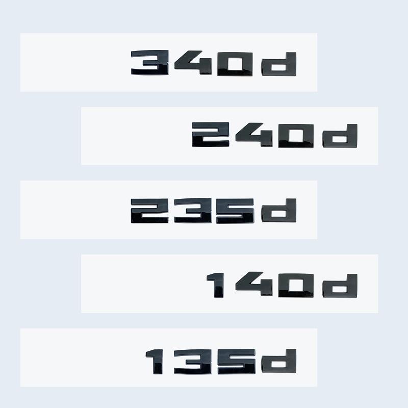 New Glossy Black 3D Letters Numbers M340d M240d M235d M140d M135d Emblem for BMW F30 F31 F35 F40 F46 G42 G20 Car Trunk Sticker