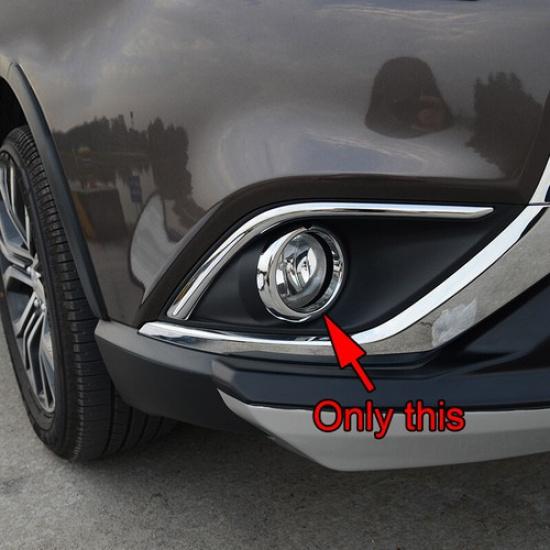 Front & Rear Fog Light Cover Surrounds Kits For Mitsubishi Outlander 2016-