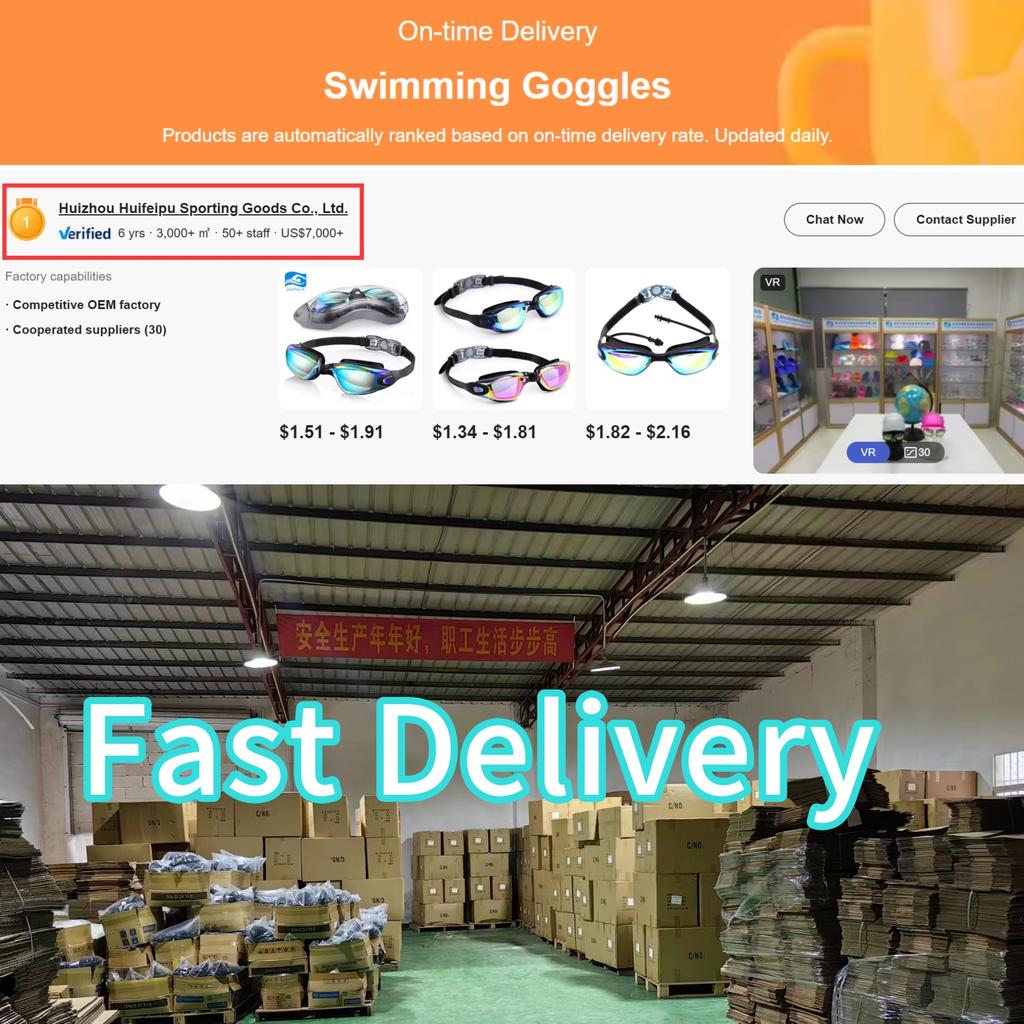 Male and Female Large Frame Plated Anti-Fog UV Protection PC Lens Durable Waterproof Swim Goggles for Adults